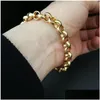 Chain Link Gold Filled Belcher Bolt Ring Mens Womens Solid Bracelet Jewllery In 18-24Cm Length Drop Delivery Jewelry Bracelets Dhsi4