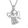 Pendentif Colliers Crystal Angel Girl Ash Titulaire Crémation Coeur En Acier Inoxydable Urne Collier Souvenir Pendentif Memorial Drop Livraison J Dh6Na