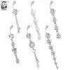 Navel Bell Button Rings Bohemia Long Dangle Belly Button Rings Surgical Steel Crystal Navel Rings Belly Piercings Nombril Ombligo Women Men Body Jewelry YQ240125