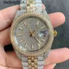 Ap Watch Diamond Moissanite Iced Out могут пройти тест 904L Стальной ремешок Сапфировое стекло Линза водонепроницаемая cz Полностью механический механизм высшего качества Водонепроницаемость 50 метров G