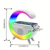 Multifunction RGB Light Wireless Charger Stand FM TF Card USB Bluetooth Speaker For iPhone Xiaomi Samsung Fast Charging Station