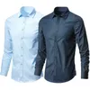 Mens White Shirt LongSleeved Noniron Business Professional Work Collar Clothing Casual Suit Button Up Tops Plus Size S5XL 240125