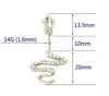 Navel Bell -knappringar delysia King Serpentine Medical Stainless Steel Belly Button Ring Hip Hop Animal Body Piercing Jewellery For Nightclub YQ240125