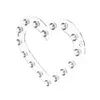 Jewelry Pouches Organizer Acrylic Heart Shape With 16 Hooks Clear Necklace Hook Holder For Bracelets Pendants Bangles Necklaces