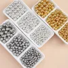 19mm Acrylic Beads for Bracelets Necklace Earring Jewelry Making Supplies Round Gold Silver Color Loose Beads Kit for Adults Kids DIY Crafts Wholesale