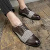 Abendschuhe, klassisch, schwarz, Brogue-Stil, für Herren, modisch, lässig, für den Alltag, Büro, England-Stil, bequem, Schnürung, für Herren, formell