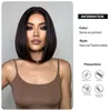 Bob Short black mixed brown synthetic wig with some straight wigs used for black women African nature daily role-playing party wigs 230125