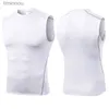 Męskie topy zbiornikowe męskie sporne sporty na chudy kamizelka ciasna warstwa podstawy zbiornikowej T-shirt t-shirt top singlet bluza lekkoatletyka sportowa odzież aktywne 240124