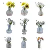 2PCS Vases 60%HOTDoll House Vase Simulation Scenery Accessories Glass Vase Room Decoration Micro Landscape Living Room Decoration