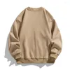 Men's Sweaters 2024 Spring And Autumn Solid Color Gorgeous Cotton One Piece Plush Hooded Jacket For Casual Loose Coat