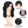 Loose body wave curled synthetic hair Bob wig with side section wig used for black and white female role-playing parties using heat-resistant fibers every day 230125