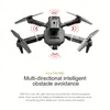 Wryx New E100 Drone Quadcopter RC Drohne Luftfotografie Dual-Objektiv Flugzeug falten vierseitige Hindernisvermeidung Drohnenspiele UAV
