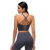 Sexy Y-Type Sporttop Verlengen Verison Gewatteerde Gym Workout Bh Lu-127 Dames Naakt aanvoelende stof Effen Sport Yoga Bh's Fitness Crop T 47