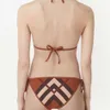 Designer de biquíni sexy moda de banho feminina fashion stripe biquíni praia separa duas peças conjuntos de roupas de banho