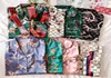 Smmoloa Couple confortable pyjama en soie ensemble fille hommes imprimer pyjama ensemble à manches longues fleur imprimé vêtements de nuit Suit4564065808