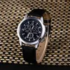 Blu ray glass classic watch fashion men's high-end gift three eye dial belt