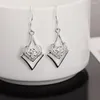 Boucles d'oreilles à dos en argent Sterling 925 pour femmes élégantes, bijoux en cristal assortis, cadeaux de fête des mères