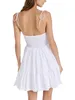 Casual Dresses Women Sexy Lace Patchwork Mini Dress Summer Low Cut Backless Short Y2K Sleeveless A-Line Party Club