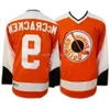 Męski haft haftu strzał film Syracuse Bulldoges Hockey 2 Ogie Ogilthorpe 9 Tim Dr Hook McCracken Alternate Sched Jerseys High Qual 31