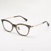 Optiska glasögon för män Kvinnor Retro Designer M130 Fashion Titanium Glasses Frame Detaljerad Elasticitet Oval Style Anti-Blue Light Lens Plate With Box