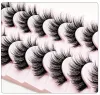 3D False Eyelashes 10 Pairs Eyelashes 3D Mink Lashes Faux Mink Fluffy Lash Soft Full Thick Wispy Eyelashes Extension