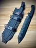 Ny high end Strong M31 Survival Tactical Knife Z-Wear Titanium Coating Tanto Blad Black Full Tang G10 Handle Fixed Blade Straight Knives With Leather Kydex