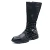 Vintage Knee High Men Genuine Leather Comfortable Handmade Brand Designer Autumn New Fashion Long Shoes Boots Male