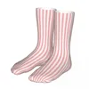Мужские носки женские спортивные розовые полоски хлопковые компрессионные женские носки