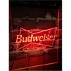 Led sinal de néon budweiser rei da cerveja bar pub clube 3d sinais luz decoração para casa artesanato entrega gota luzes iluminação feriado dh5md