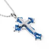 Hanger Kettingen Mode Zirkoon Kruis Ketting Roestvrij Stalen Hanger Hip Hop Kettingen Voor Mannen Kruis Sieraden Accessoires Feest Verjaardagscadeau YQ240124