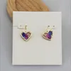 Desginer Kendras Scotts Bijoux Boucles d'oreilles et boucles d'oreilles en forme de cœur de pêche avec sélection multicolore