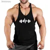 Heren tanktops Merk gym Running katoenen singlets canotte bodybuilding stringer tank top mannen fitness shirt spier jongens mouwloos vest TanktopL240124