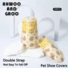 Hundkläder Pet Bear Shoes Booties engångs mjuka täcken Portable Anti Slip Cat Outdoor Small Foot Cover Supplies