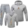 Joggingbroek En Hoodie Set Trainingspak Heren Sweatshirt Met Capuchon Broek Trui Met Capuchon Pak Casual Herenkleding 572