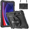 tough armor Hand Strap Shoulder Strap 360 Rotatable Kickstand Protective Case for Samsung Galaxy Tab S9 11 Inch/S9 FE 10.9 Inch built-in Screen Protector & pencil holder