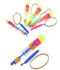 Outdoor Games LED Flier Flyer Vliegende Raket Verbazingwekkende Pijl Helikopter Vliegende Paraplu Kinderspeelgoed Magic S LightUp Parachute Geschenken2992204