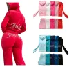 24SS Juicy Womens Tracksuit Autumn Spring Kobiety sportowe szczupły aksamitny aksamitne kobiety z kapturem kołnierz joggingiem sportowy garnitur Juicy dres