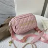 حقيبة كاميرا Chanei مقصورة مزدوجة أكياس Crossbody PU Material الشبكة الكلاسيكية حقيبة اليد Designerbag الكتف Boundbag22 5x16x10 5cm315y