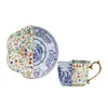 Luxe Britse stijl koffiekop en sausset gouden Händel keramische cappuccino afternoon tea cup theeservies met geschenkdoos 240125