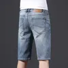 Shorts pour hommes 2023 Marque d'été Stretch Mince Bermuda Masculina Coton Denim Jeans Hommes Genou Longueur Doux Ropa Hombre Shorts J240124