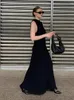 Casual Dresses Elegant Women Tassles Maxi Knitted Female Fashion O Neck Sleeveless Slim Long Dress Lady Holiday Vacation Beach Vestidos