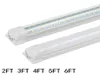 Tube lumineux Led T8 de 4 pieds, support intégré en forme de V, 28W, 3000LM, AC 85265V, 120cm, FEDEX UPS3865302