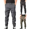 Мужские брюки-карго, летние однотонные повседневные карманы, тонкая стильная хлопковая уличная одежда, прямые Y2k