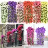 Dekorativa blommor Dålig högkvalitativ praktisk blommor Vine Fake Garland Plant 1 PC 85 cm Artificial Gift Hanging Silk