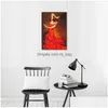Gemälde Porträt Kunst Figur Ölgemälde Flamenco Spanische Tänzerin Handgemachte abstrakte Frau Leinwand Bild für Schlafzimmer Hohe Qualität730 DHC6G