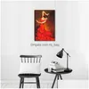 Målningar Porträttkonstfigur Oljemålningar Flamenco Spanish Dancer Handmade Abstract Woman Canvas Bild för sovrum hög kvalitet730 DHC6G