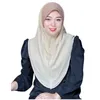 Abbigliamento etnico Malese Chiffon Donne musulmane Hijab istantaneo Turbante Copertura completa Scialle islamico Moda Copricapo Sciarpa Copricapo Indossare Cap