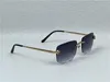 Design solglasögon mode män liten fyrkantig ram metall djur kantfria glasögon moderna vintage glasögon toppkvalitet med fall uv 400 lins 0148
