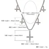 ペンダントネックレス豪華な反転クロスネックレス高品質