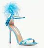 Top-Qualität, Hochzeitskleid-Sandale, High-Heels, Luxus-Design, Damenschuhe, Feder-Sandale, Concerto-Sandalen, Größe 34–42, Box, super Geschenk, Alltagskleidung